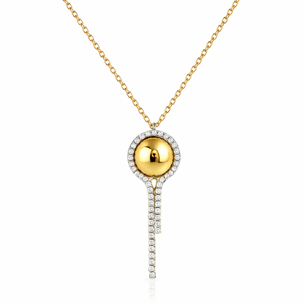 Collar Carlota Dorado con Cristales