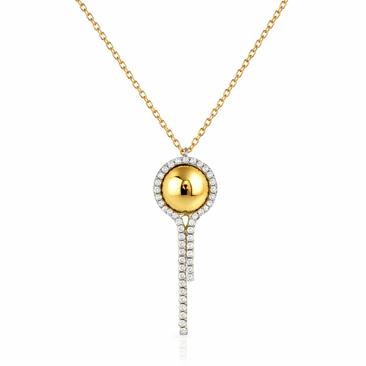 Collar Carlota Dorado con Cristales