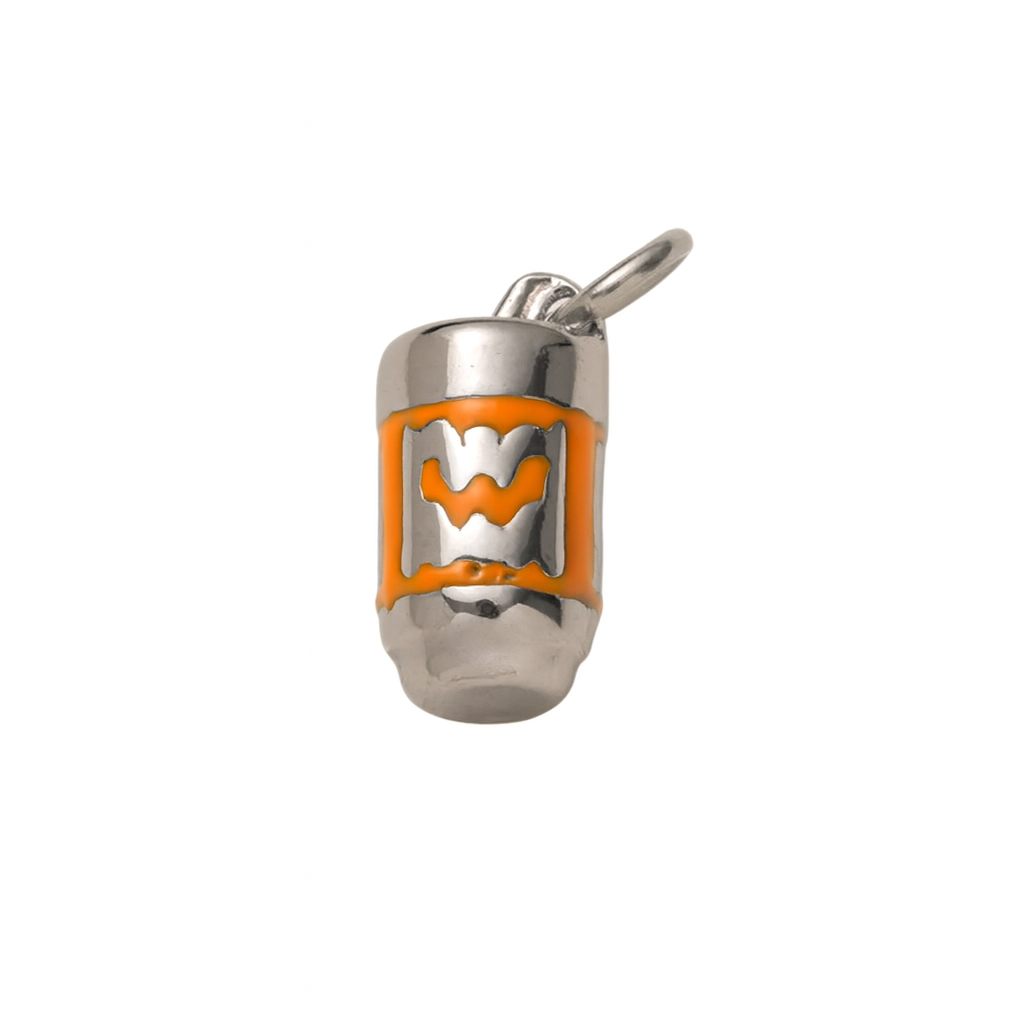 Charm Vaso de Refresco Plateado – en Acero de Titanio