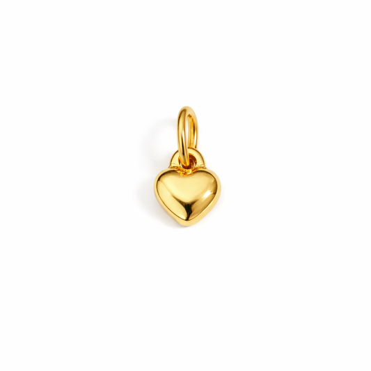 Charm Corazón Clásico Dorado Acero 316L
