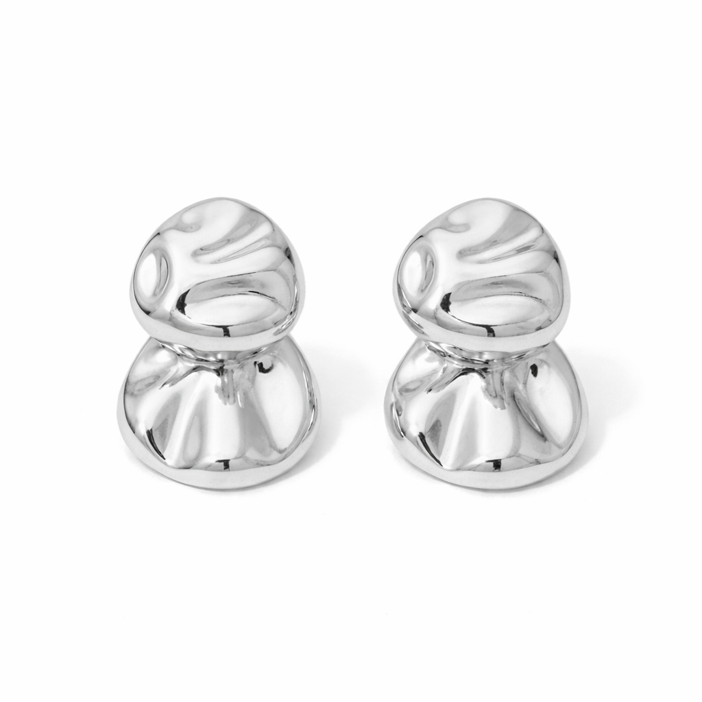 Aretes Matilde Doble Dorados Acero 316L