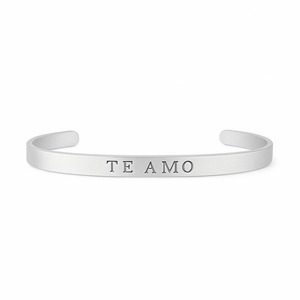 Brazalete Unisex Personalizado Dorado o Plateado – Ajustable y Grabado a Mano