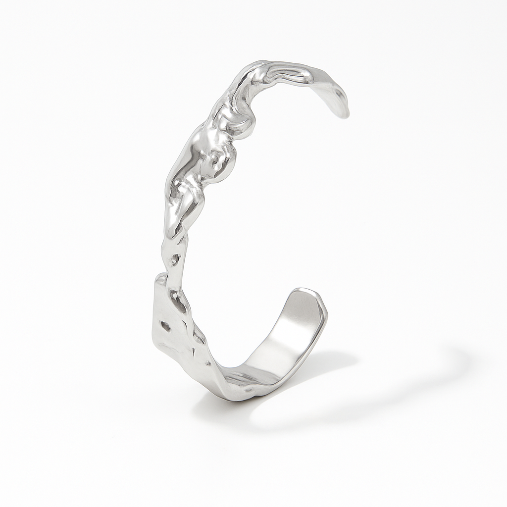 Brazalete Carlina Dorado – Diseño Orgánico Abierto