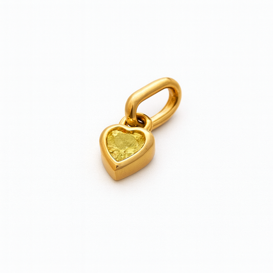 Charm de Corazón Pequeño de Acero Inoxidable 316L