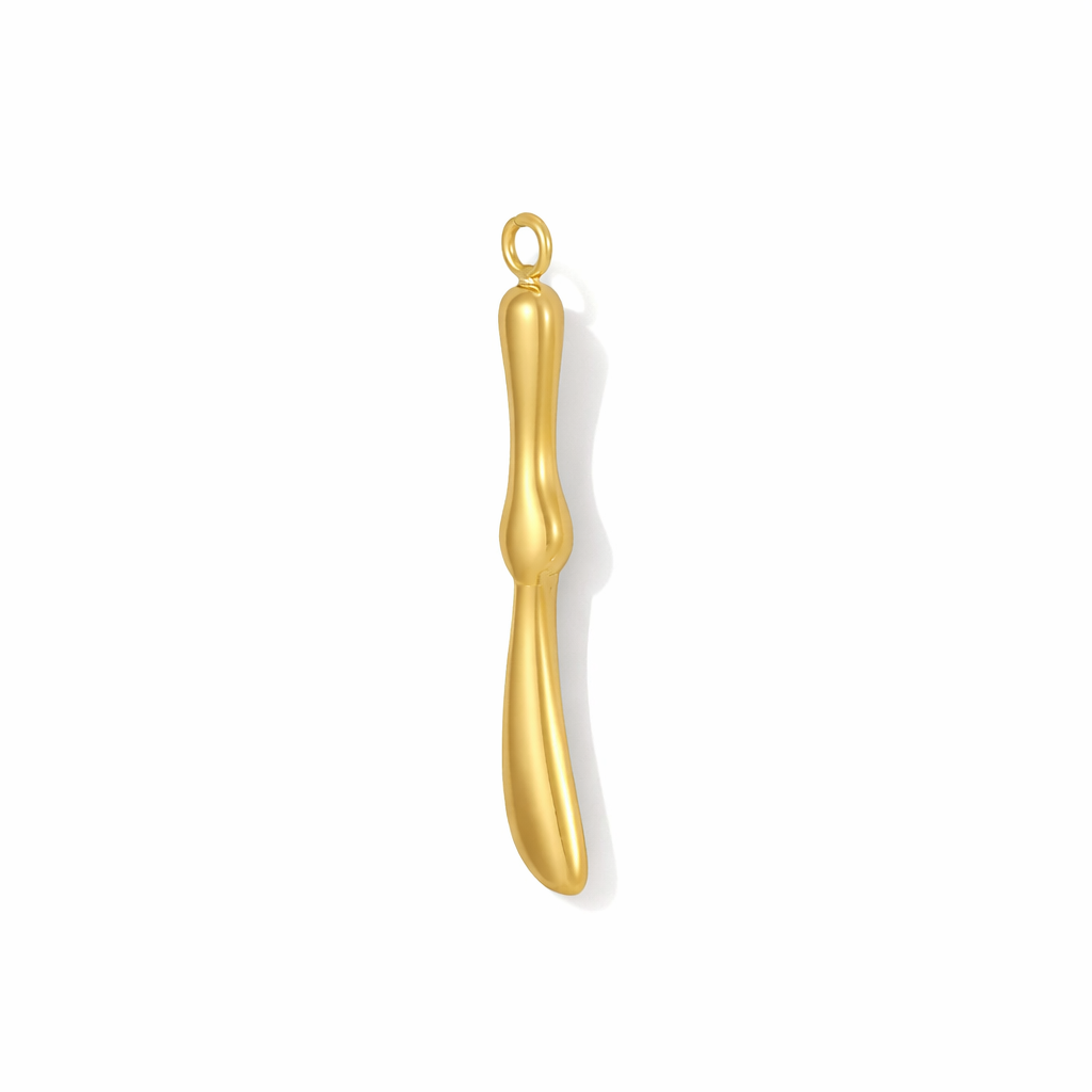 Set de Charms Cubiertos Dorados Minimalistas – Tenedor y Cuchillo Elegantes.