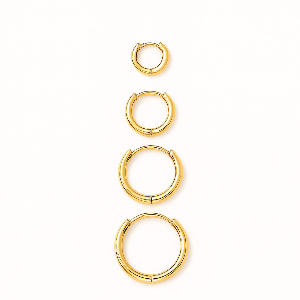 Aretes Set Valencia 4 para Piercing (6mm, 8mm y 10mm)