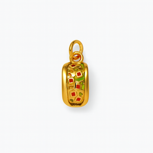 Charm Sandwich Dorado o Plateado – Pequeño en Acero de Titanio