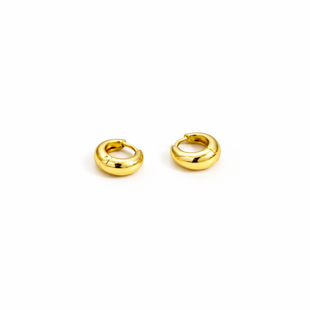 Argollas Básicas Jess Doradas Tipo Huggie (8mm, 10mm y 12mm)
