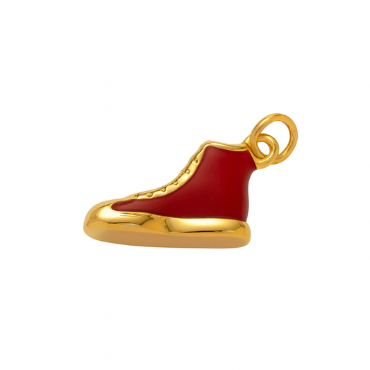 Charm Zapato Alto Rojo – Disponible en Dorado y Plateado, Pequeño