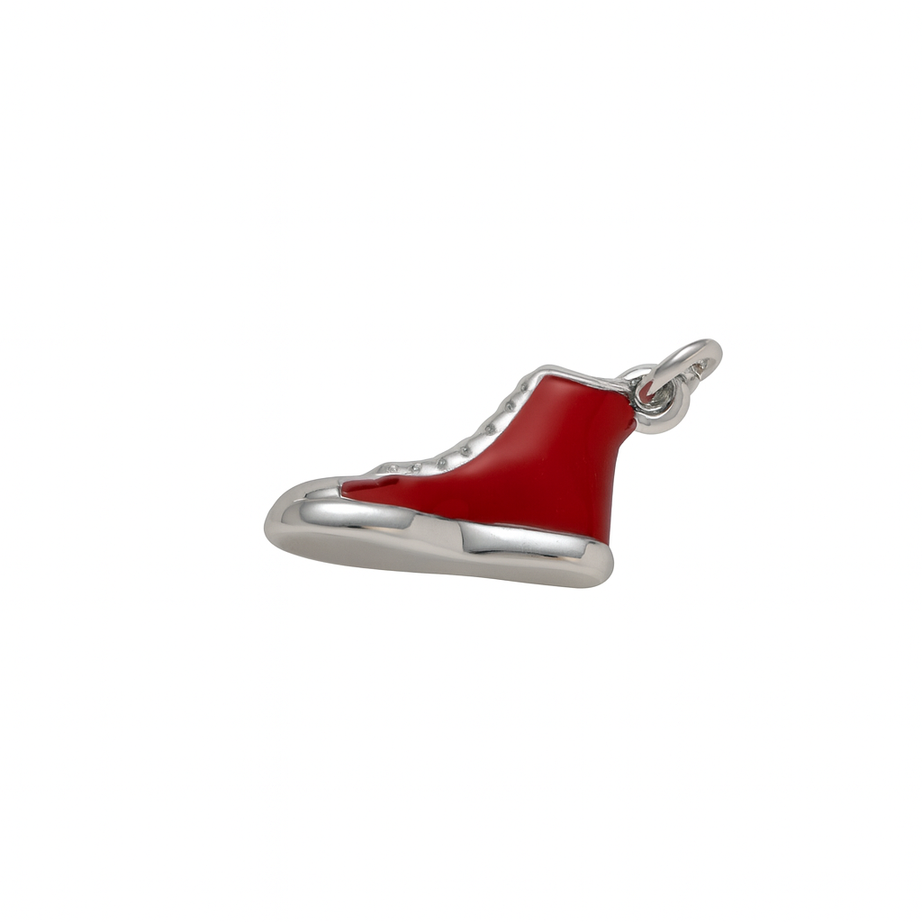 Charm Zapato Alto Rojo – Disponible en Dorado y Plateado, Pequeño