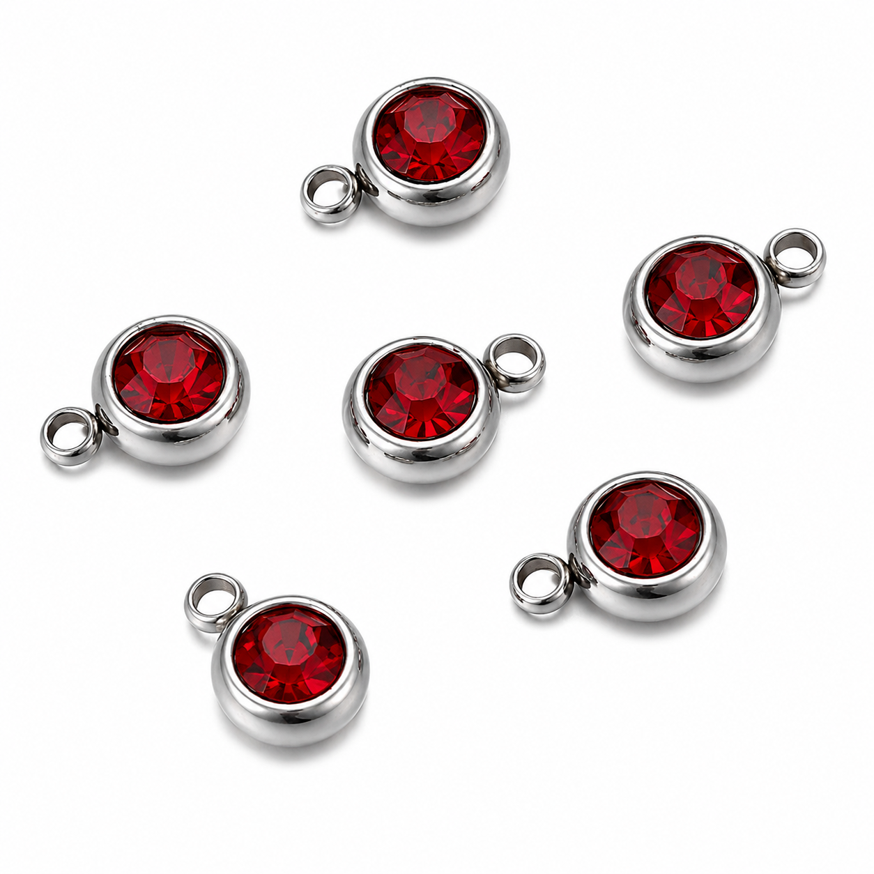 Charm Perla Rosa, Campagne, Mar Azul y Blanco Reluciente – Elegancia Delicada en Plateado