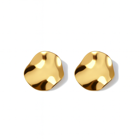 Aretes Bosa Dorados – Diseño Minimalista con Cierre de Mariposa