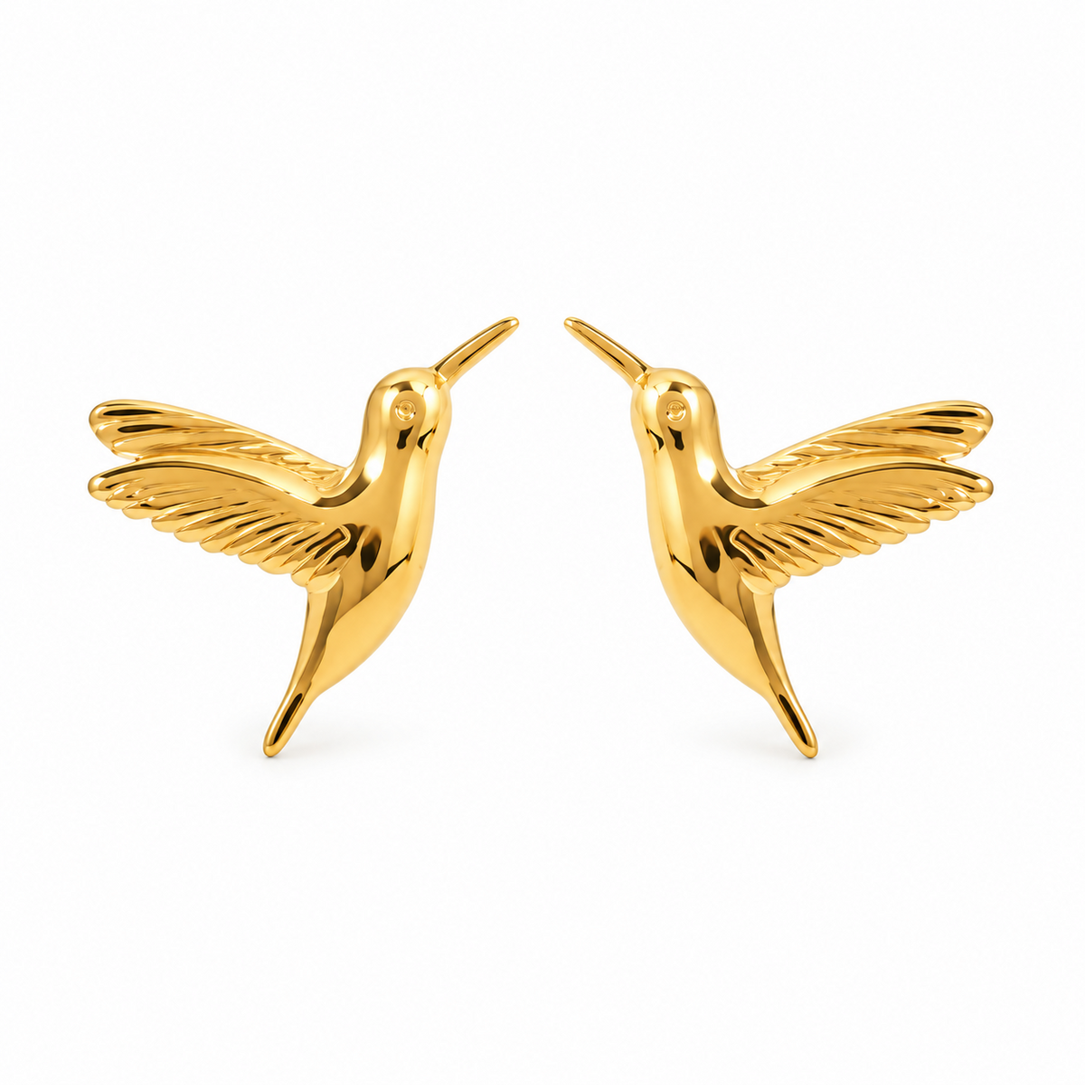 Aretes Colibrí de Acero Inoxidable 316L
