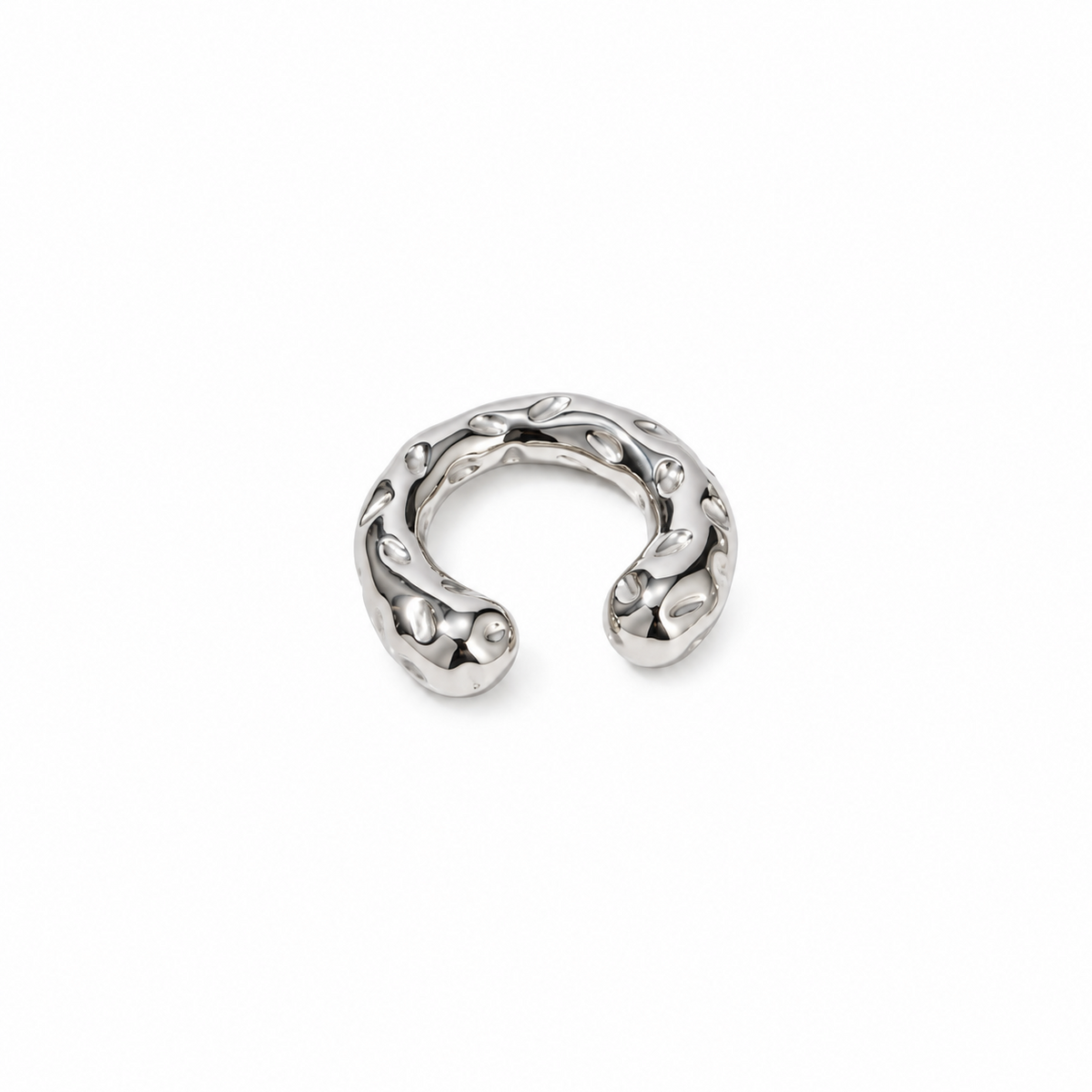Earcuff de Plateado de Acero Inoxidable 316L
