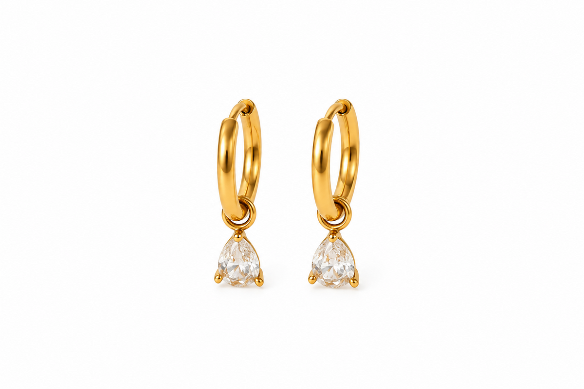 Aretes Ágata de Acero Inoxidable 316L