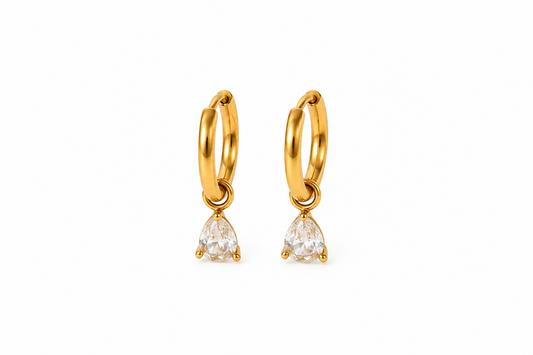 Aretes Ágata de Acero Inoxidable 316L