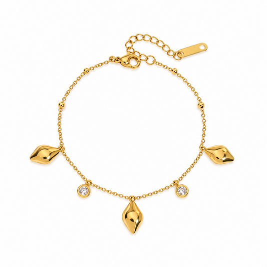 Brazalete Amatista de Acero Inoxidable 316L