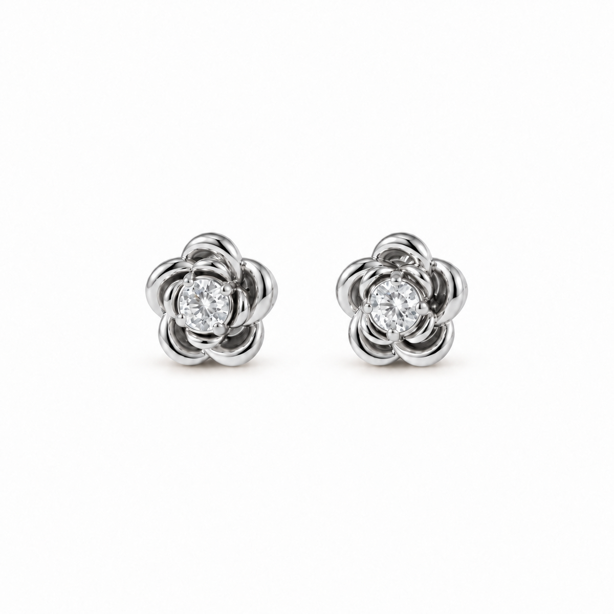 Aretes Floricienta Dorada de Acero Inoxidable 316L
