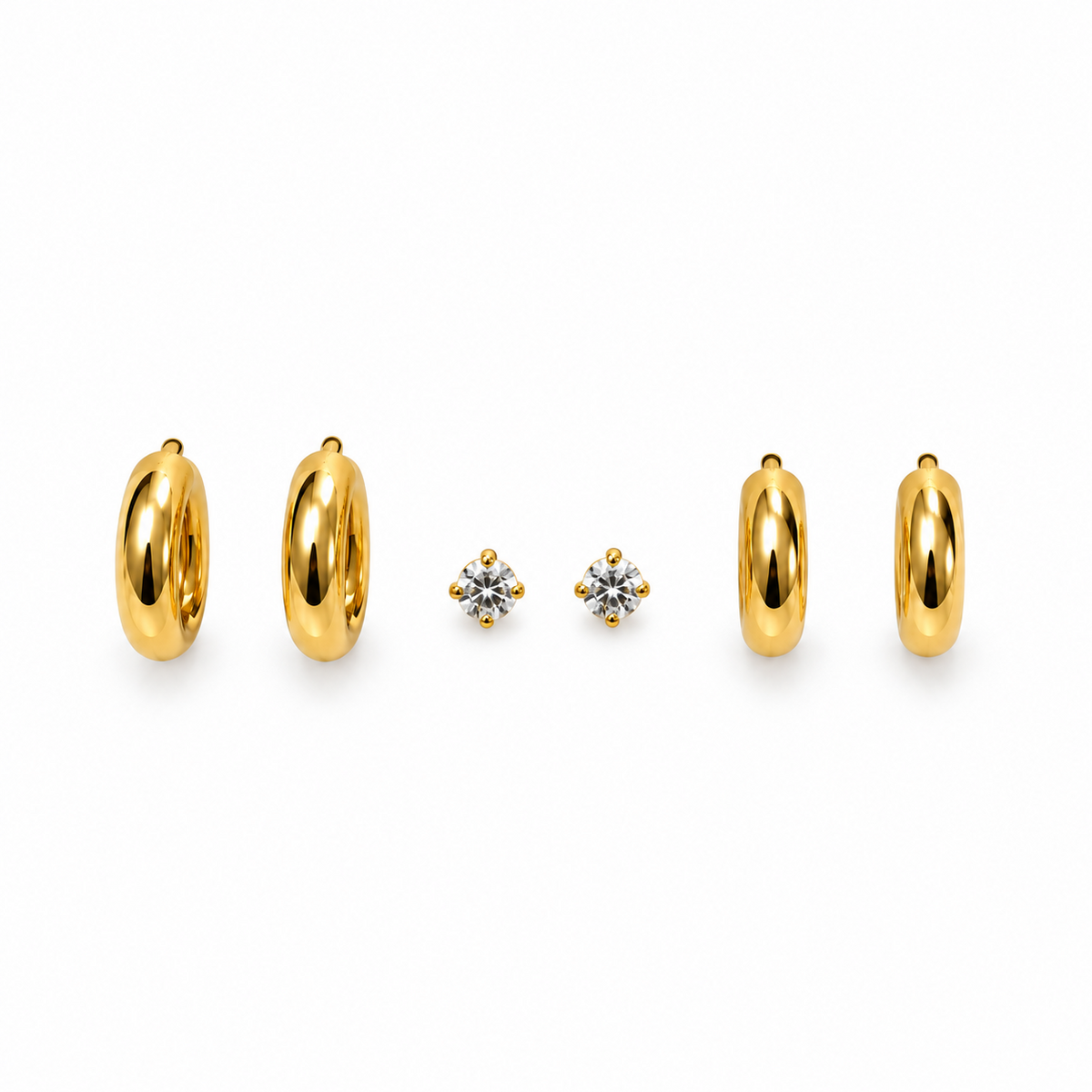Set de Argollas Janice de Acero Inoxidable 316L