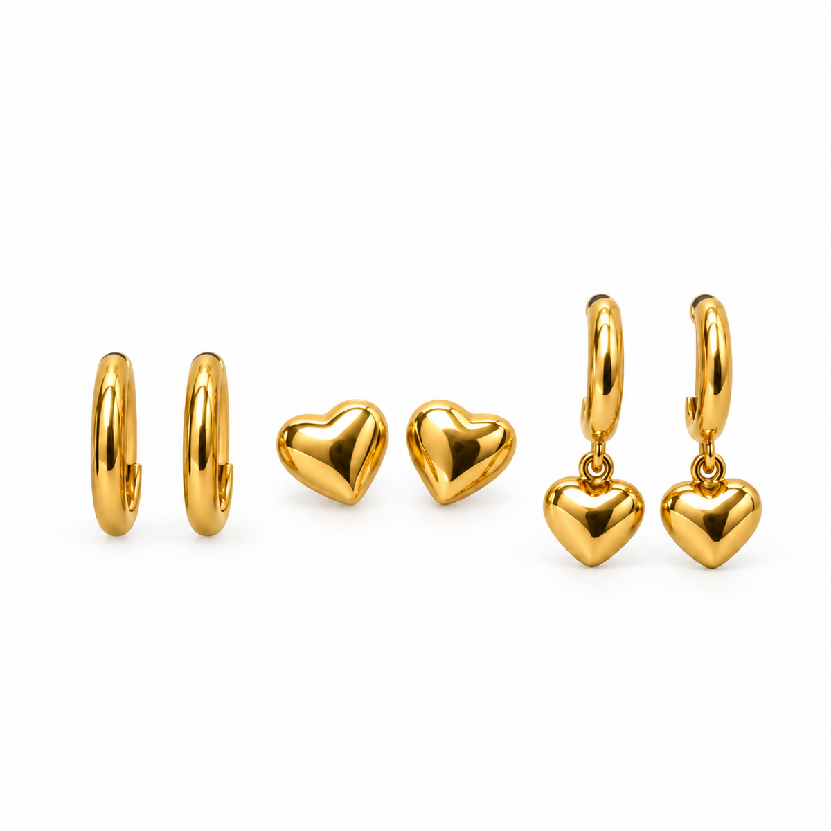 Set de Aretes Ágata de Acero Inoxidable 316L