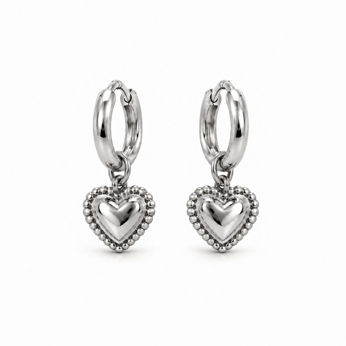 Aretes Heartdan de Acero Inoxidable 316L