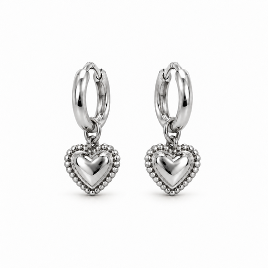 Aretes Heartdan de Acero Inoxidable 316L