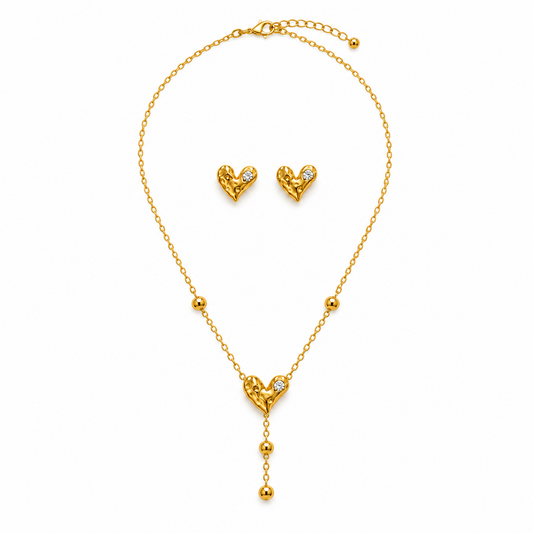 Set Corazón de Acero Inoxidable 316L