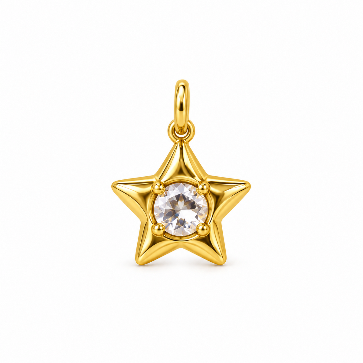 Charm Estrella de Acero Inoxidable 316L