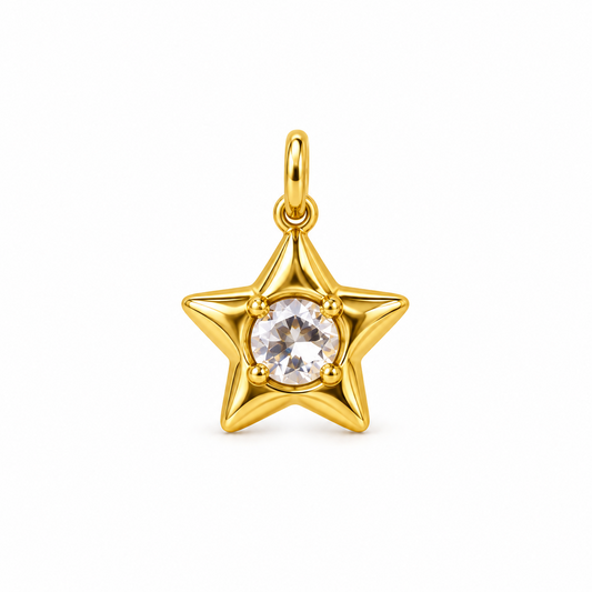 Charm Estrella de Acero Inoxidable 316L