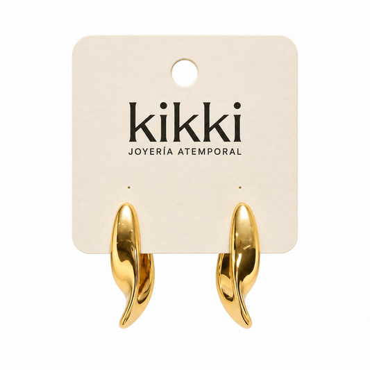 Aretes Graciela Dorados de Acero Inoxidable 316L