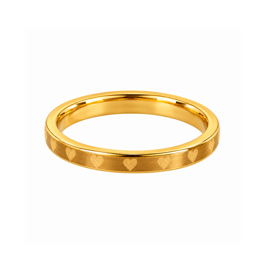 Anillo Hearth Unisex Plateado de Acero Inoxidable 316L