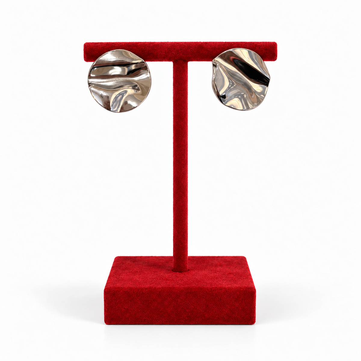 Aretes Glioli – Diseño Escultórico y Contemporáneo en Dorado Espejo