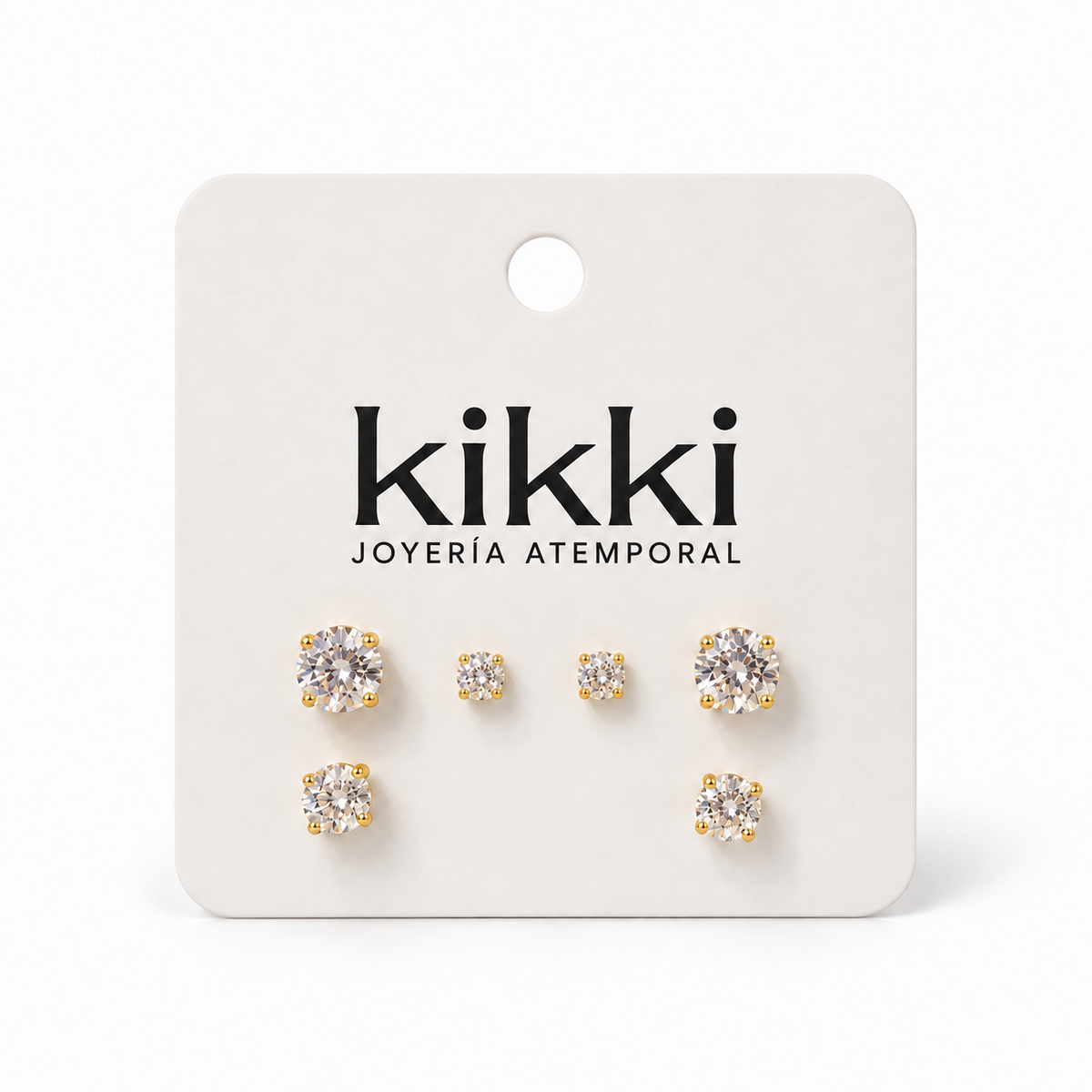 Set de aretes Amapola de Acero Inoxidable 316L