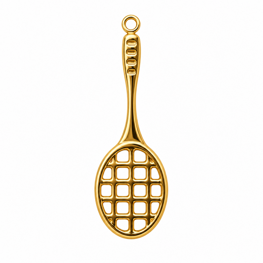 Charm Raqueta de Acero Inoxidable 316L