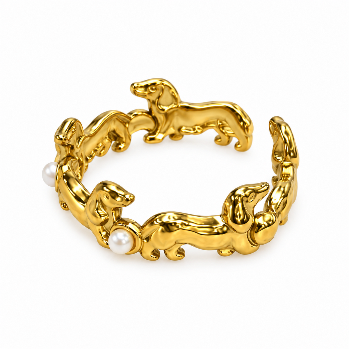 Anillo Perritos de Acero Inoxidable 316L