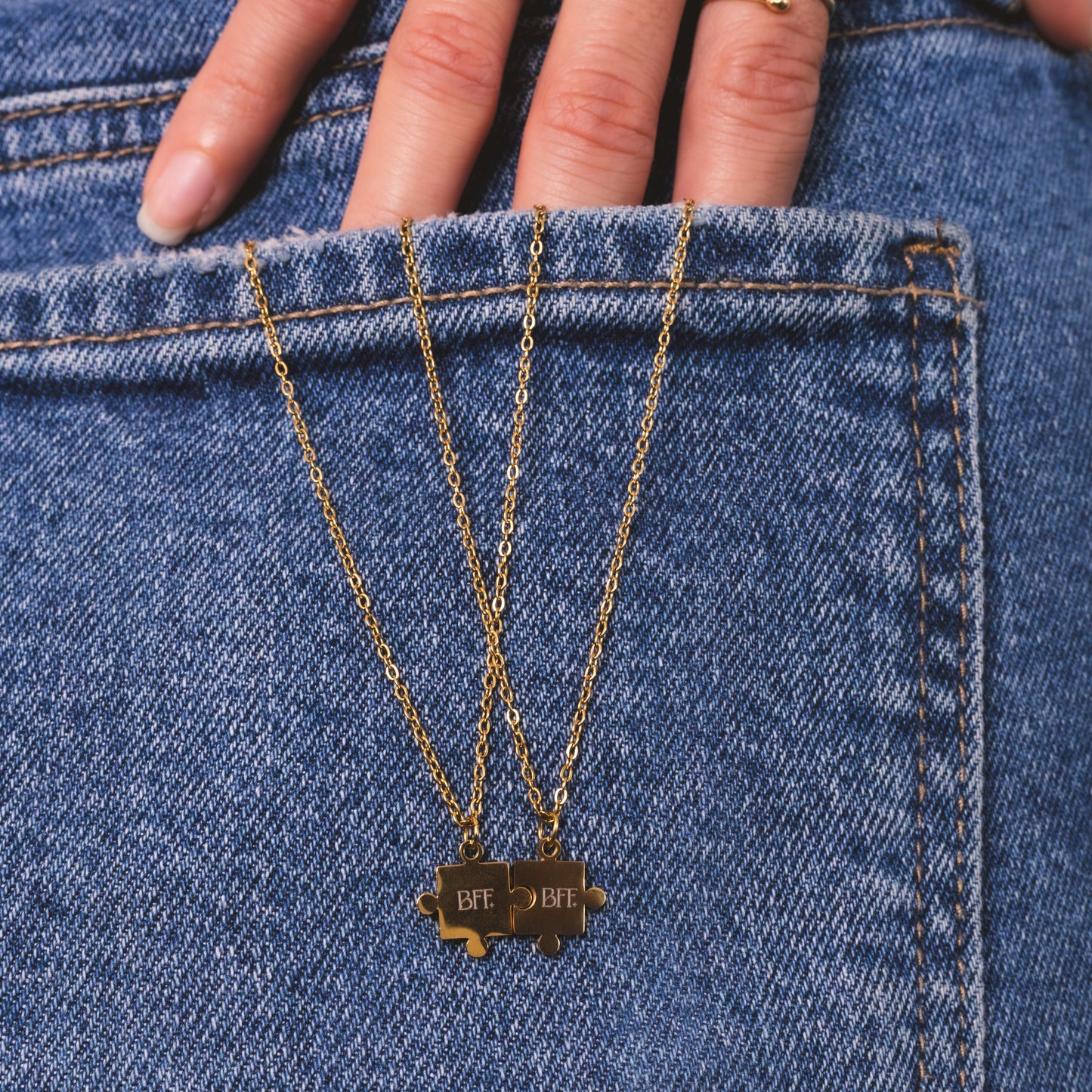 Forever Matched Necklace — Acero de Titanio
