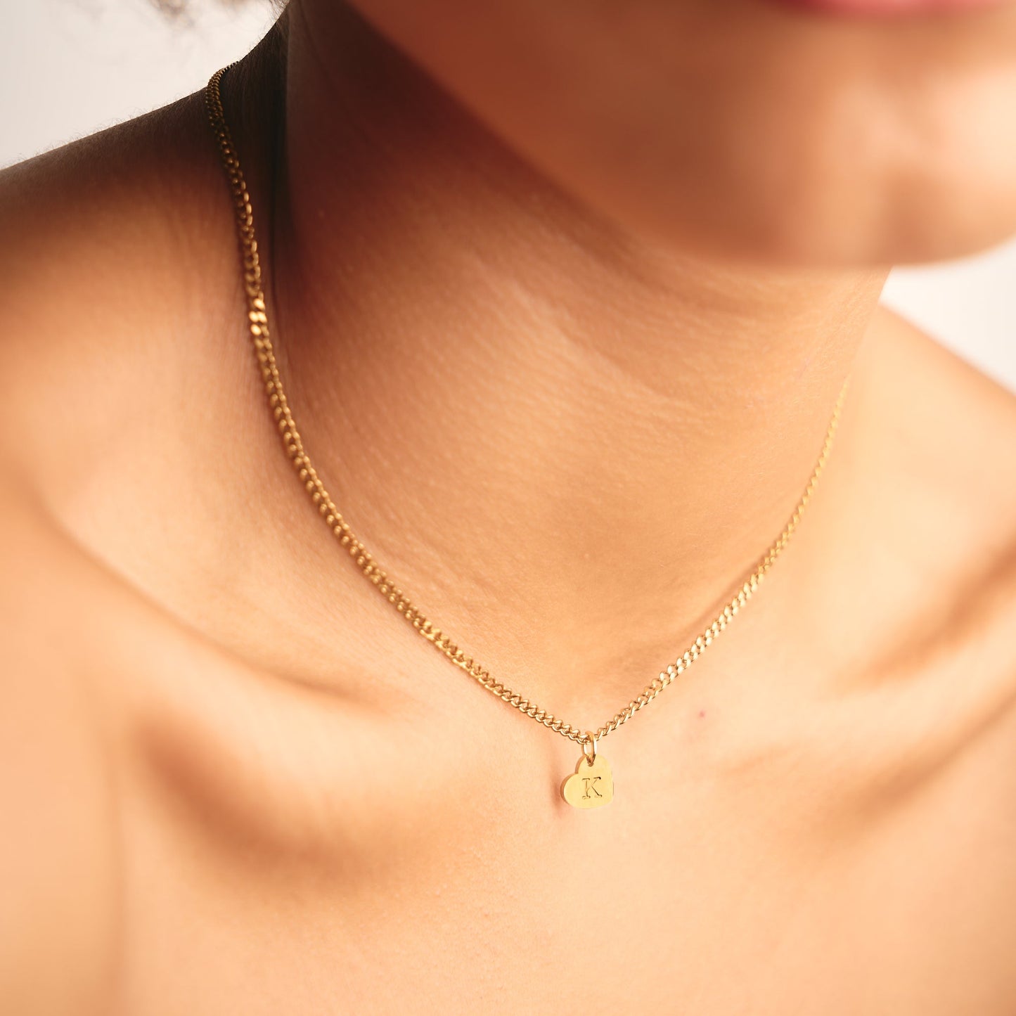 Collar Barlovento con Dije de Corazón con Placa Grabada