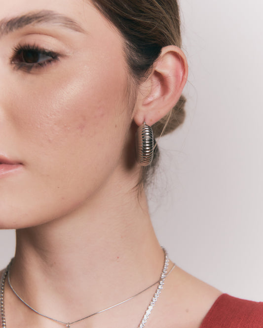 Aretes Antonieta Acero Titanio Hipoalergénicos