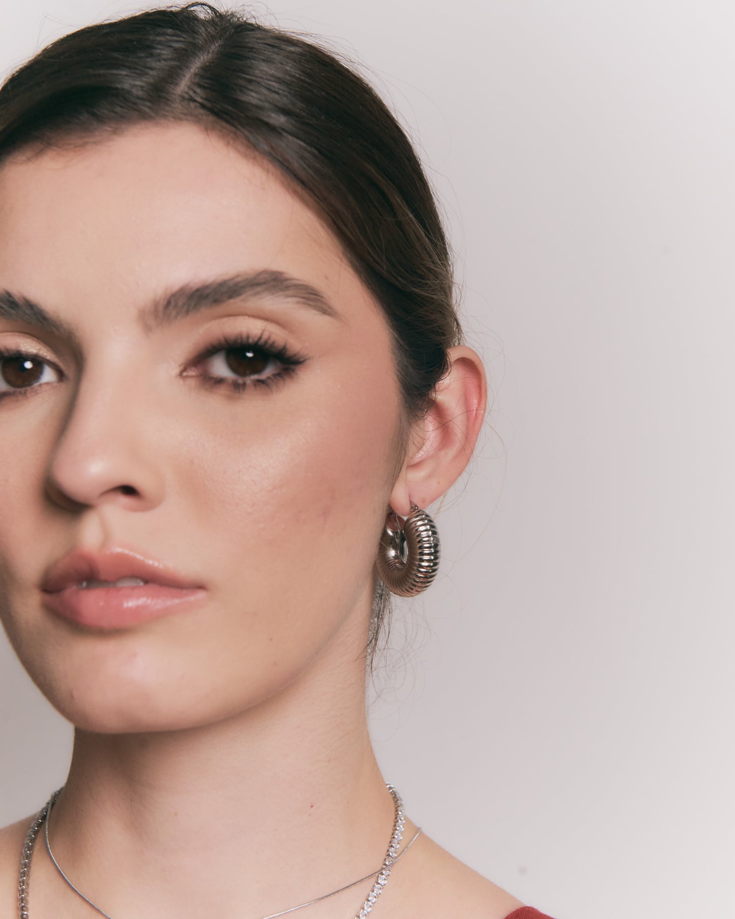 Aretes Antonieta Acero Titanio Hipoalergénicos