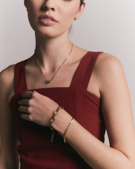 Brazalete Esther de Acero de Titanio – Clásico, Hipoalergénico y Resistente al Agua