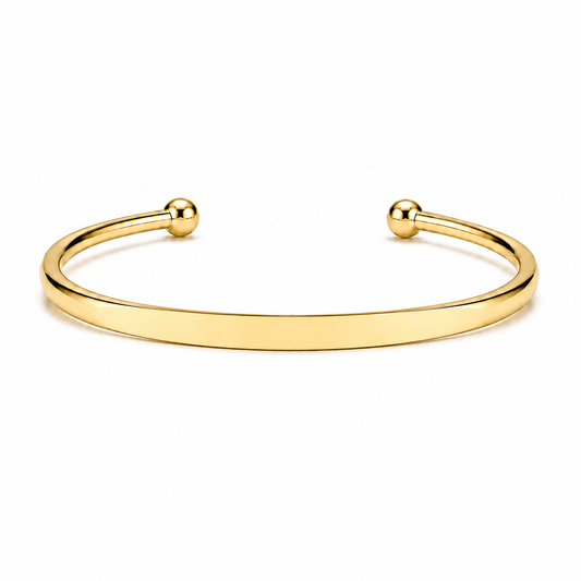 Brazalete Anastasia de Placa Lisa en Acero Inoxidable 316L