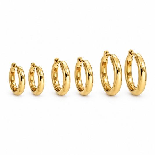 Set Argollas Alicia de Acero Inoxidable 316L